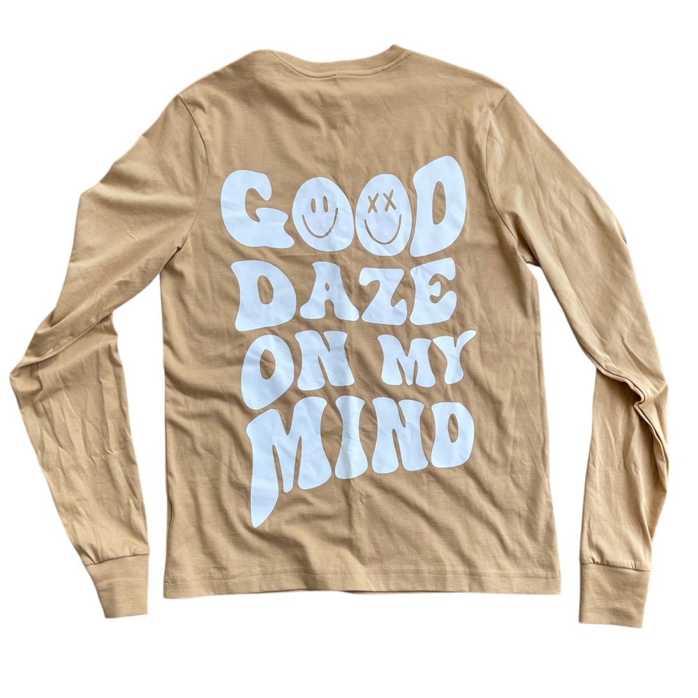 🌻 Original Favorites‎ “Good Daze On My Mind” Long Sleeve Tee SZ S Crewneck